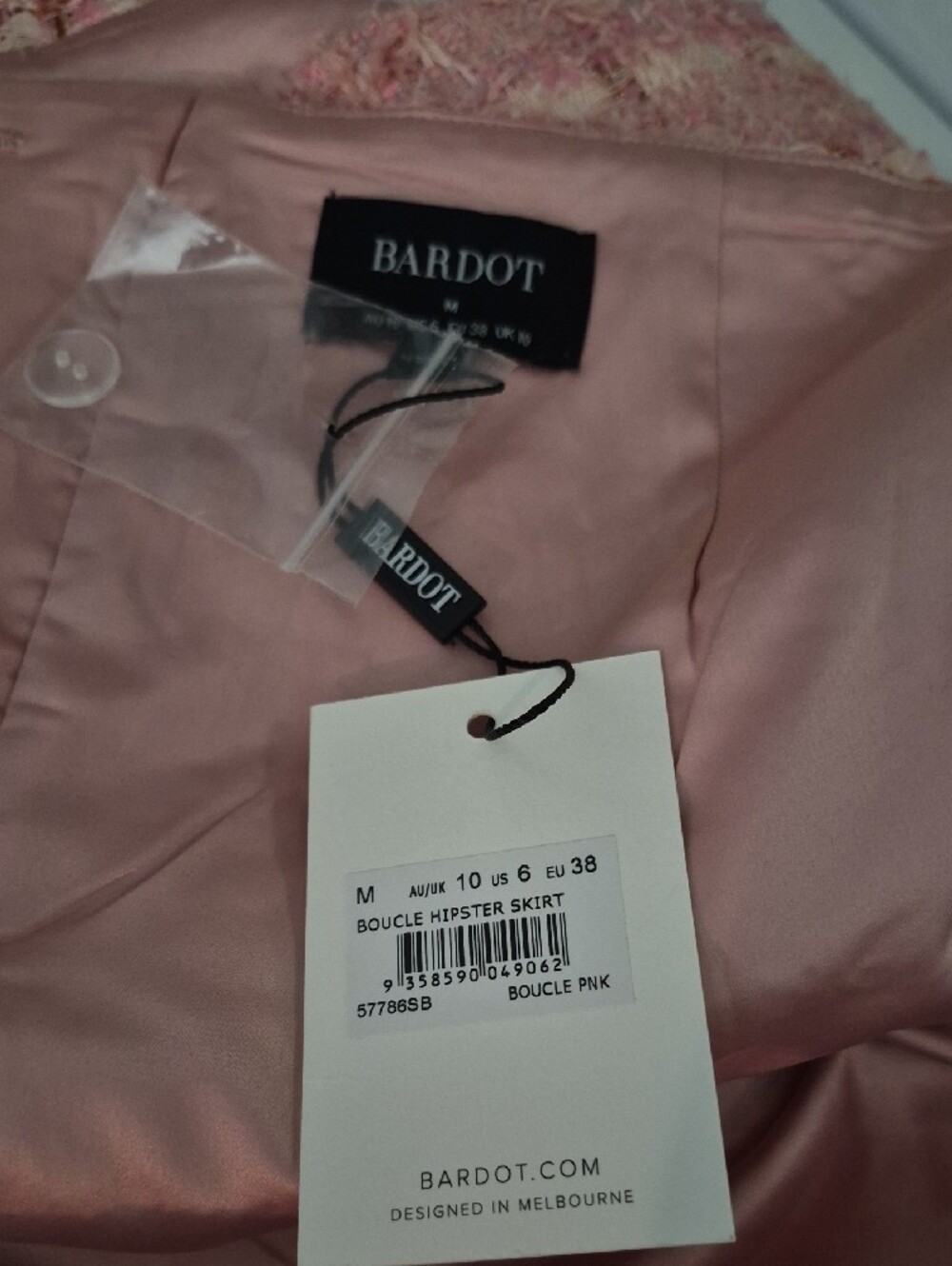 Bardot Pink Tweed Double-Breasted Blazer And Skirt - Picture 11 of 13